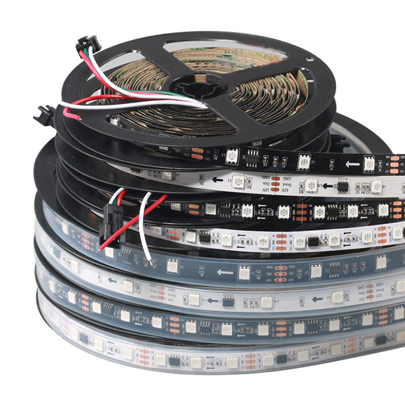 WS2811 DC5/12V Programmable LED Strip Lights, Addressable Digital Full Color Chasing Flexible LED Strips, Outdoor Waterproof, 150LEDs 16.4ft Per Reel By Sale WS2811 DC5/12V Programmable LED Strip Lights, Addressable Digital Full Color Chasing Flexible LED Strips, Outdoor Waterproof, 150LEDs 16.4ft Per Reel By Sale